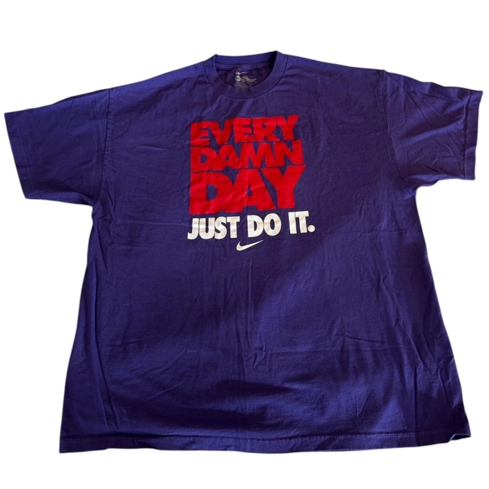 Nike Mens Every Damn Day Just Do It Purple/Red Short Sleeve T-Shirt XXL 2XL 2012